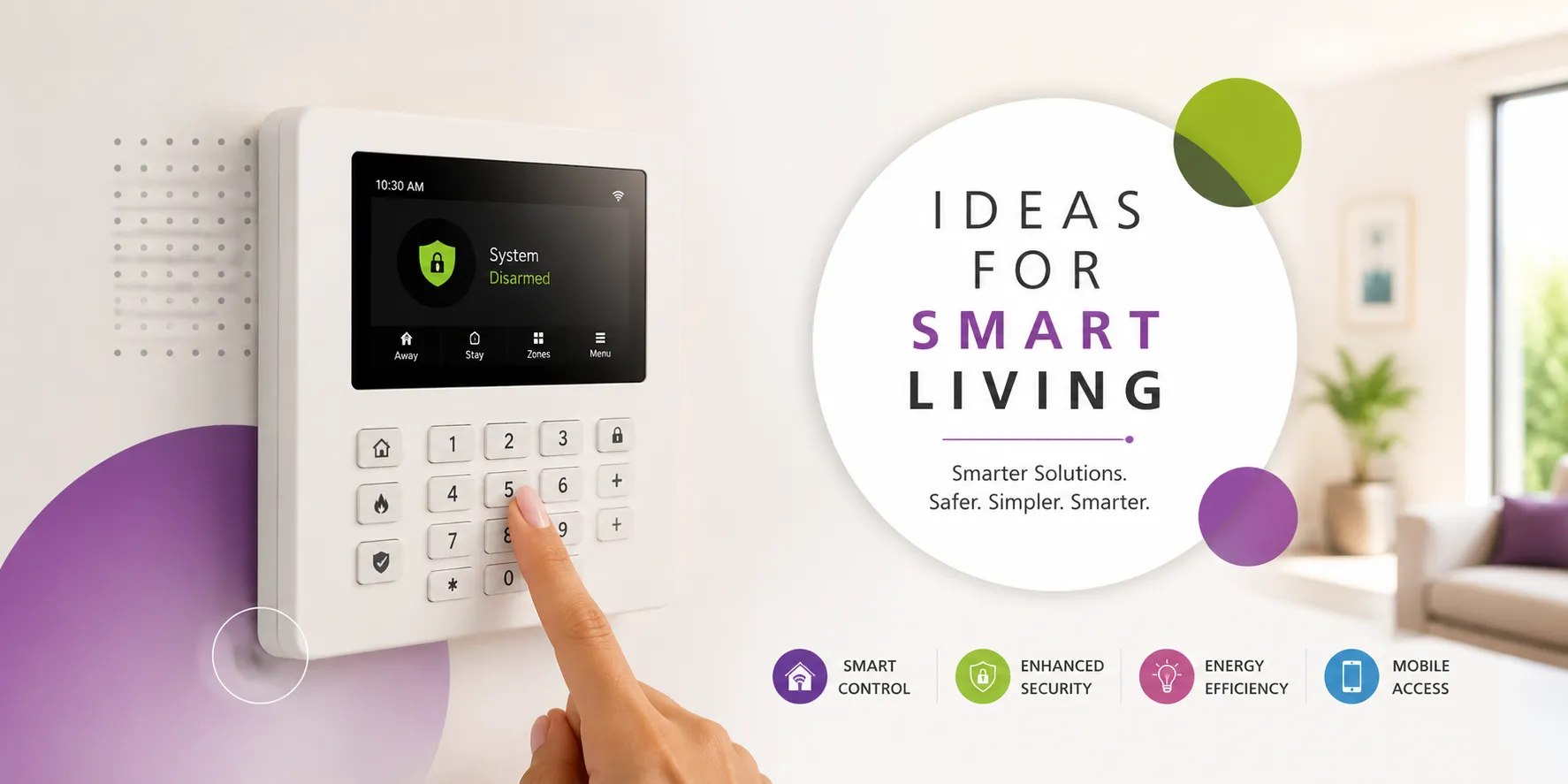 Smart living security solutions in Indore including smart alarm and control systems