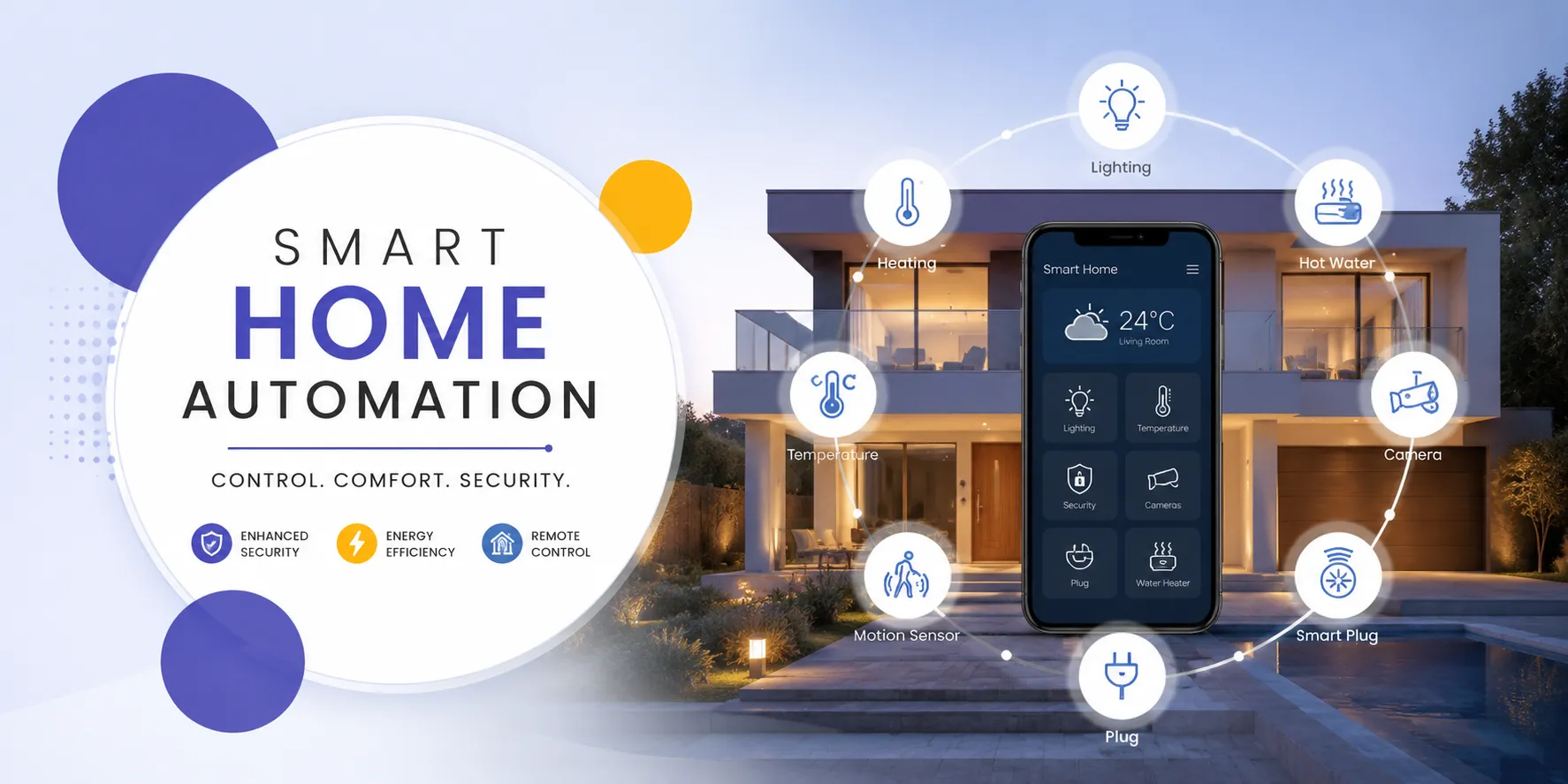 Smart home automation in Indore for lighting, energy and remote control