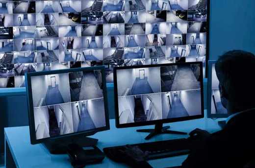 Dome and bullet CCTV cameras installed at a shop in Indore