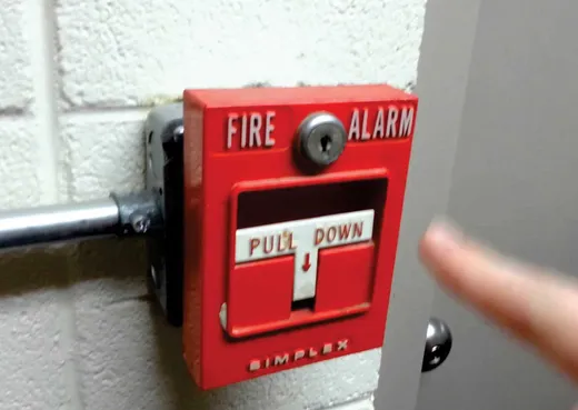 Fire alarm control panel installed at a building in Indore
