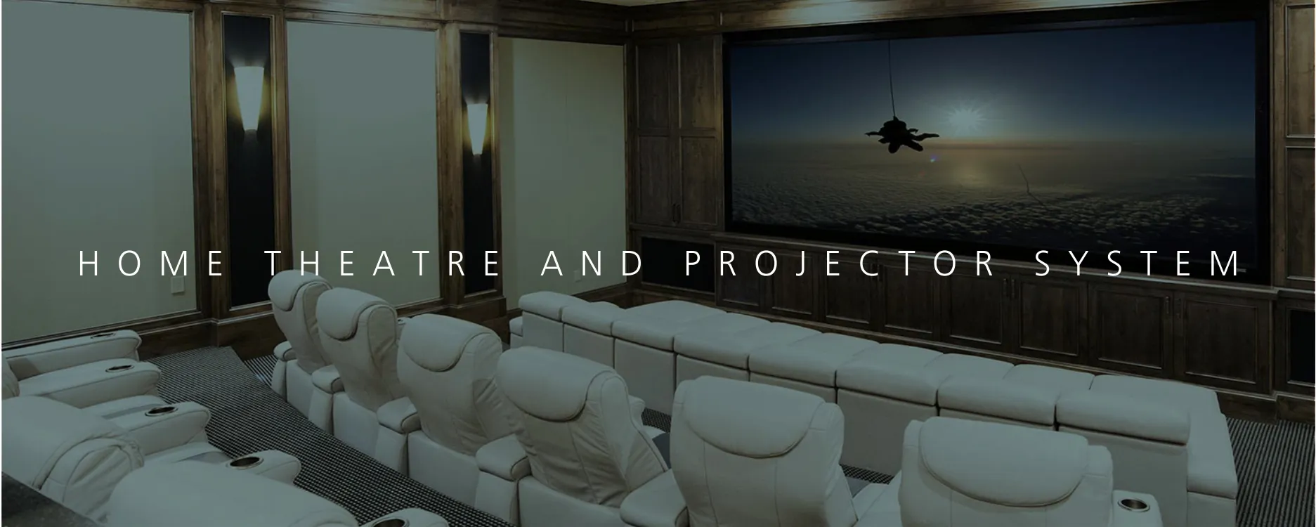 Home theatre and projector system supplied and installed by Swastik Info Solution in Indore